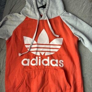 Adidas Orange and Gray Hoodie